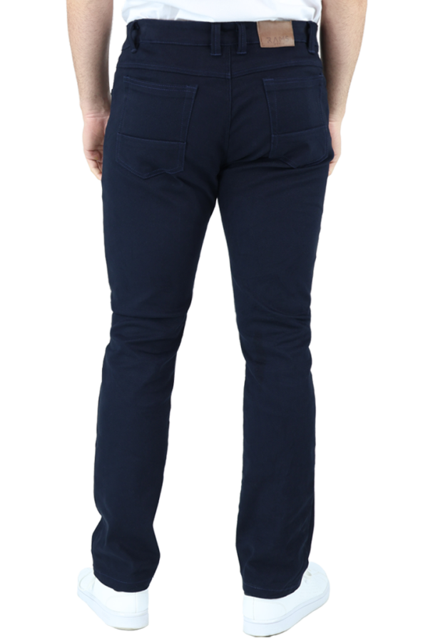 Pantalón Slim Fit Azul Marino De Gabardina Algodón Para Caballero